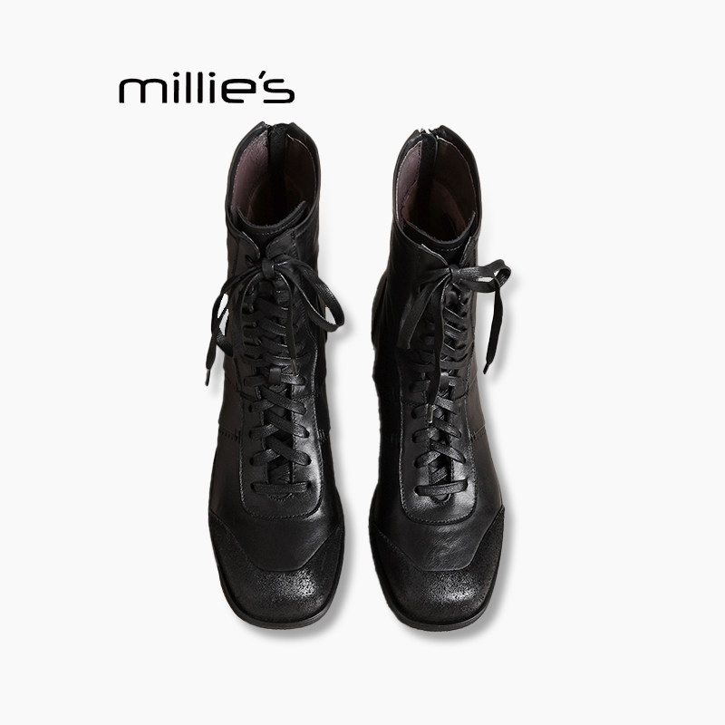 MILLIE'S妙丽真皮马丁靴女巨好看