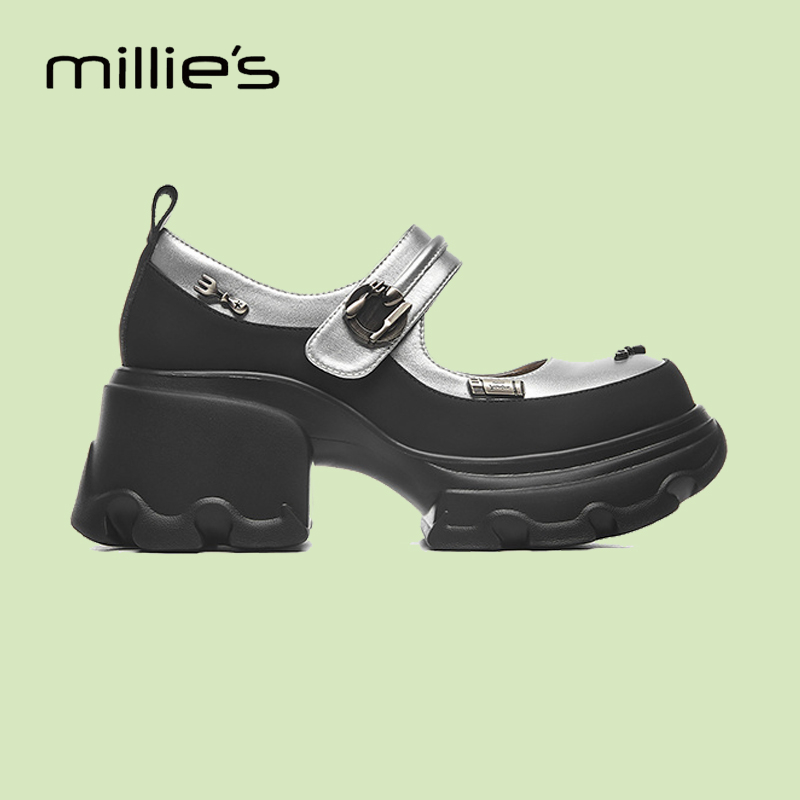 MILLIE'S/妙丽真皮玛丽珍鞋