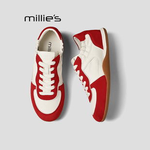 MILLIE'S/妙丽女鞋德训鞋女款春季鞋子女爆款百搭配裙子小白鞋Q
