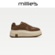 MILLIE 女C 休闲增高板鞋 妙丽春秋圆头厚底港风做旧柔软舒适时尚