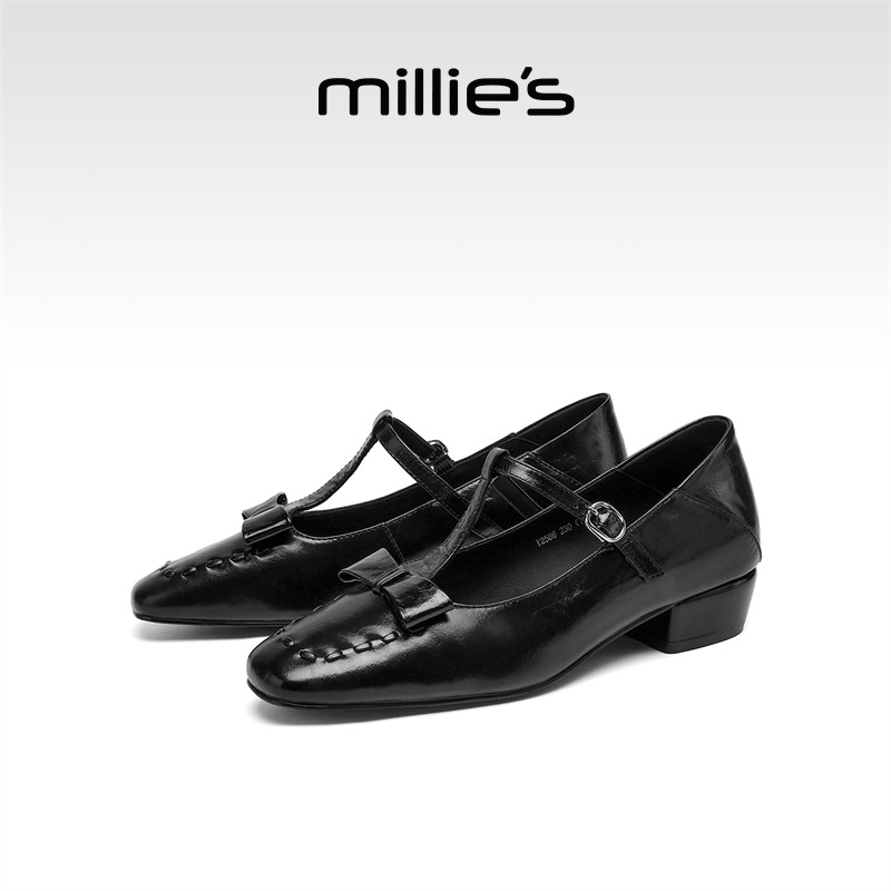MILLIE'S/妙丽法式复古玛丽珍鞋