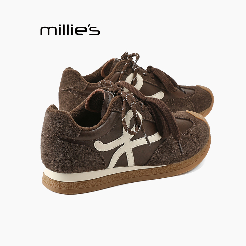 妙丽冬季新款加绒德训鞋巨好看