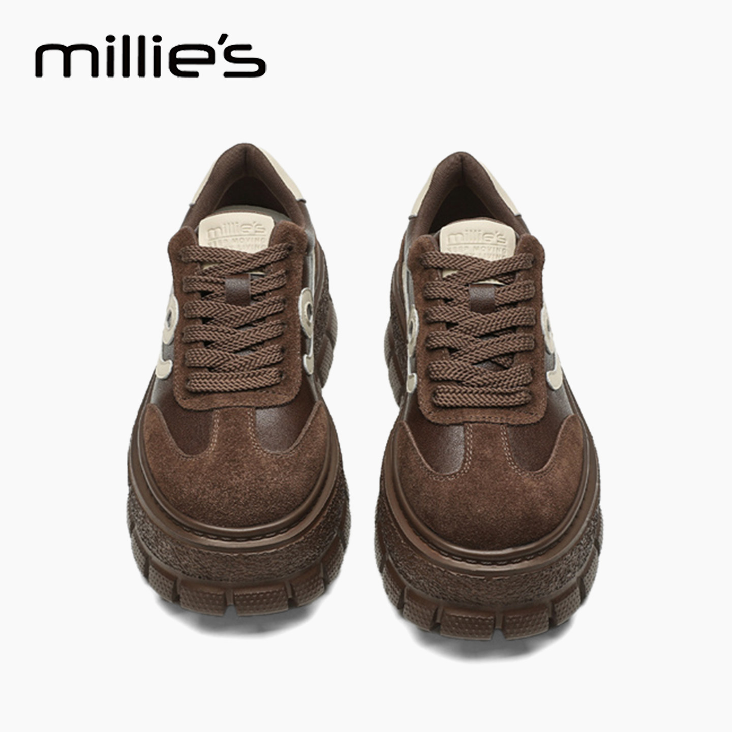 MILLIE'S/妙丽厚底增高休闲板鞋