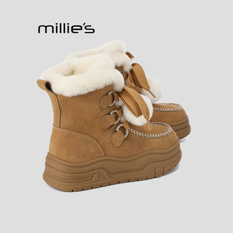 MILLIE'S妙丽毛球雪地靴女巨好看