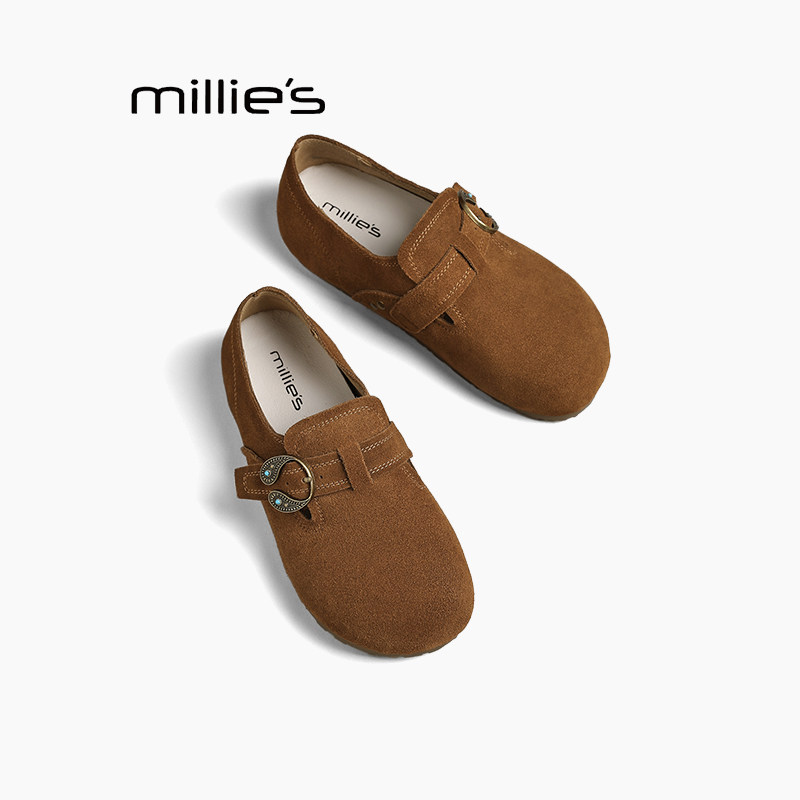 MILLIE'S/妙丽全包勃肯鞋女款2025秋季新款薄底一脚蹬休闲单鞋Z,女鞋,勃肯鞋/软木鞋,淘宝优惠券,粉丝福利购,淘宝优惠卷