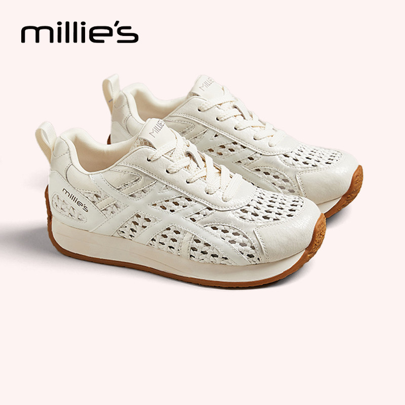 妙丽官方旗舰店休闲凉鞋女2026夏季新款时尚板鞋镂空网面运动女鞋,女鞋,时尚休闲鞋,淘宝优惠券,粉丝福利购,淘宝优惠卷