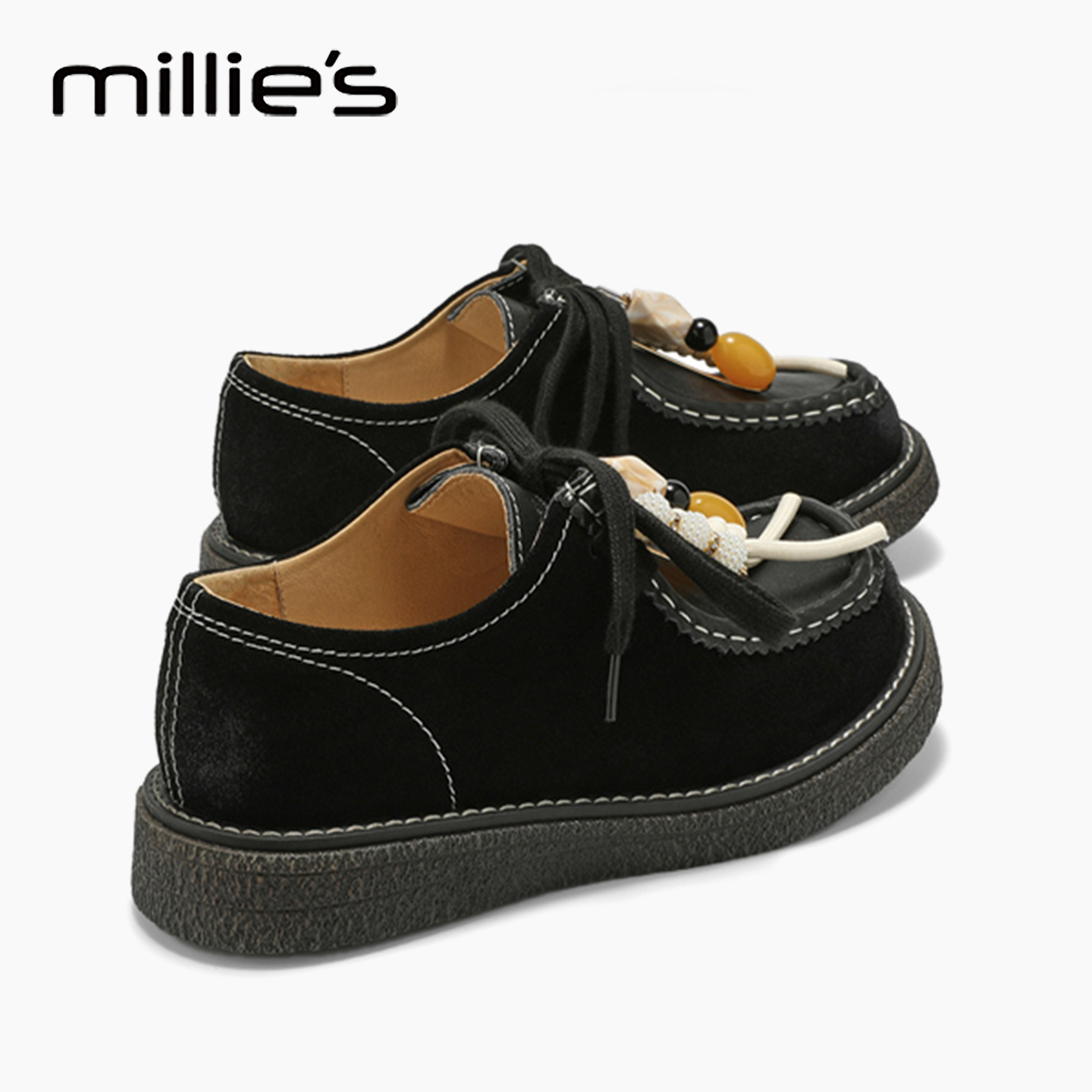 MILLIE'S/妙丽复古袋鼠休闲鞋
