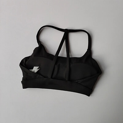 Nude Gathering Sports Bra Women's Sexy Back Shockproof Fitn