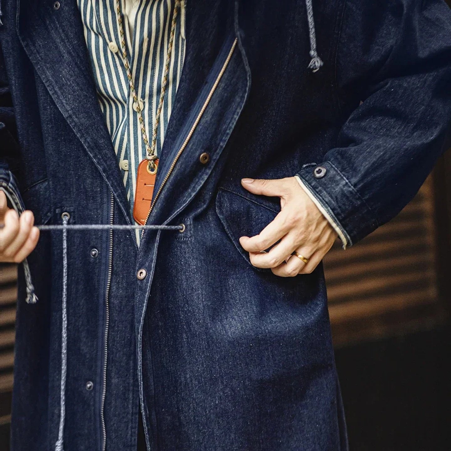 Maden Retro 10.2oz M51 Denim Jackets Fishtail Windbreaker L