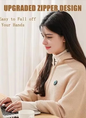 Winter USB Electric Heated Blanket Wearable 3 Heating Level