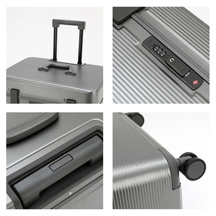 Aluminum Alloy Frame Suitcase, Top-Opening ABS Portable Tro