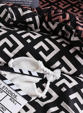 Luxury Black Bedding Comforter Set with Pillow Case SIngle