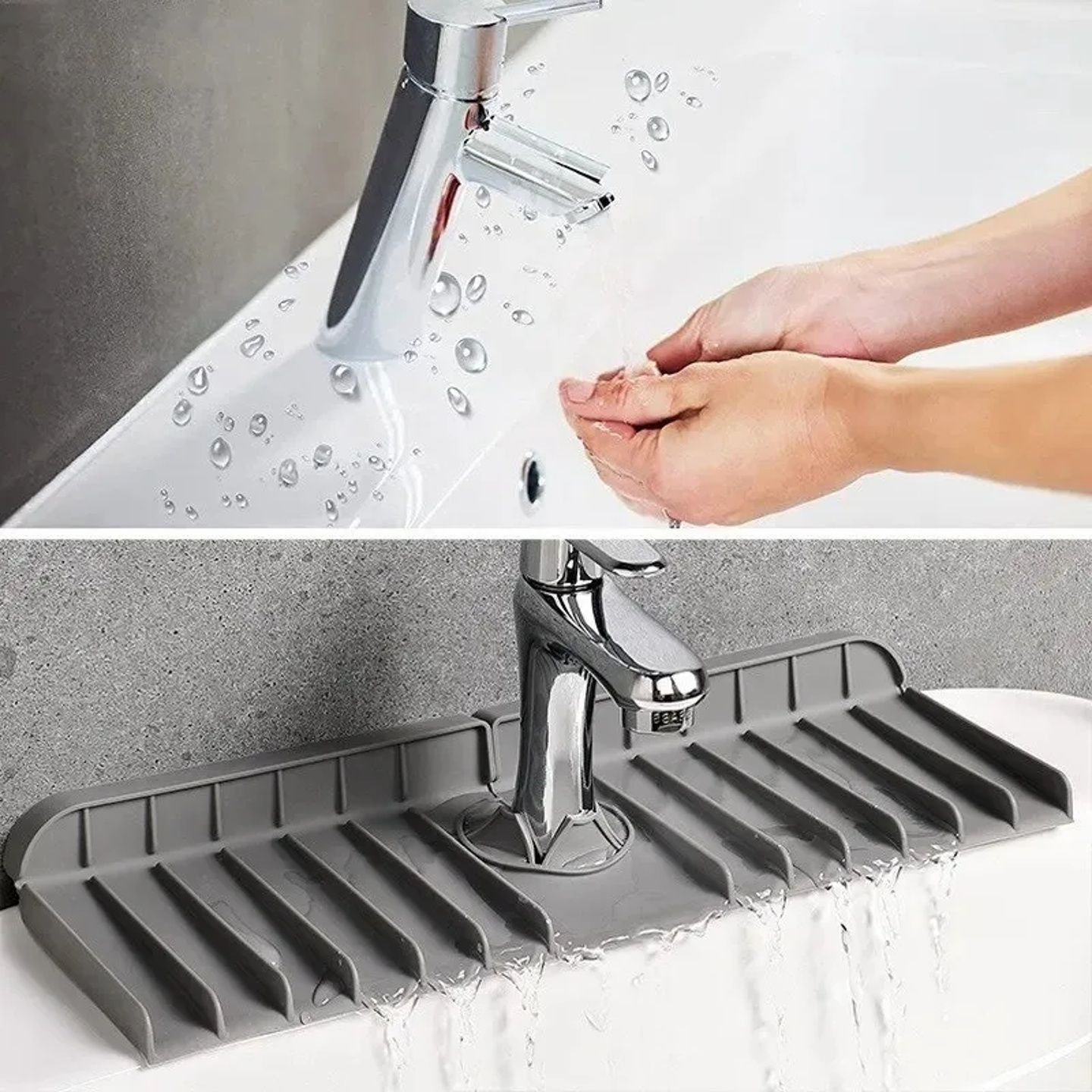 Silicone Faucet Mat Dish Soap Sponge Holder Sink Kitchen Co