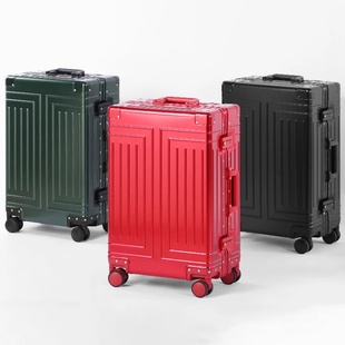 Suitcase 100% Aluminum High Level Metal Password Trolley Lu