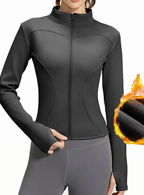 Aiithuug Winter Warm Fleece Slim Fit Jackets Runnning Jacke