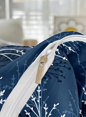 Kuup Queen Size Matte Duvet Cover with Flower Branch Design