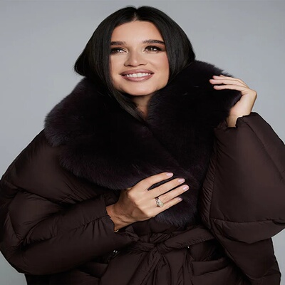Thicken Cotton Jackets Women Long Sleeves Detachable Fur Co