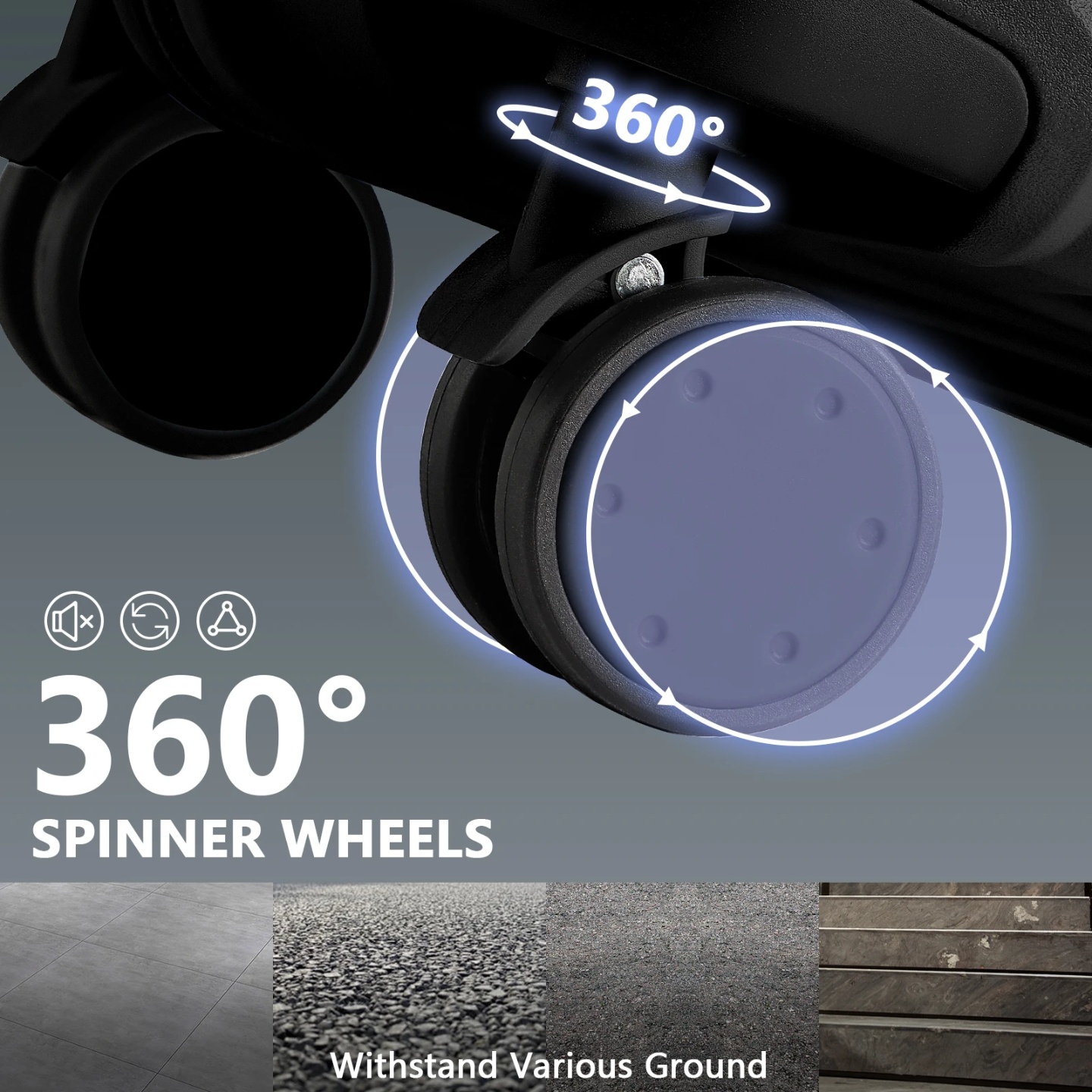 Travel Suitcase Rolling, Carry on Boarding Luggage Cabin Se