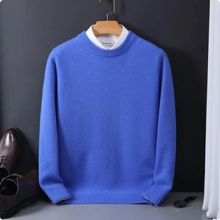 2024 Cashmere Sweater O-neck Pullovers Men's Loose Oversize