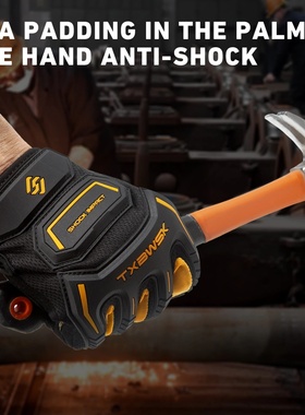 1Pair Work Gloves Men & Women, Utility Mechanic Working Glo