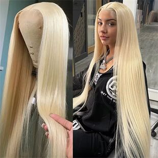 Front Brazil Blonde Hair Human Wig Lace 13x6 613 Straight