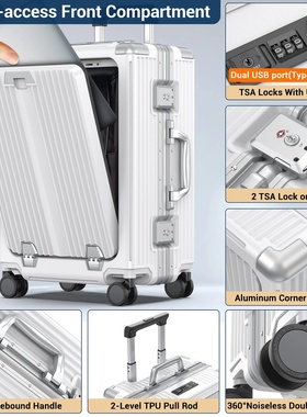 Airline Approved 22 inch Carry On Luggage,Aluminum Framed C