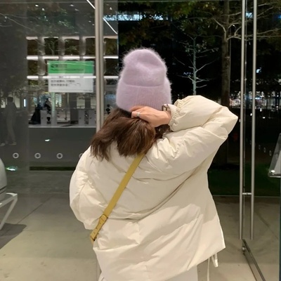 Fashion Warm Cashmere Wool Skullies Cap Angola Rabbit Fur W