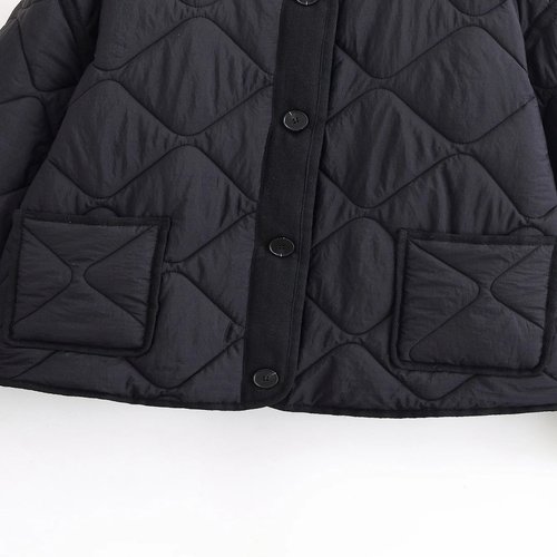 European and American style 2025 winter new round neck quil
