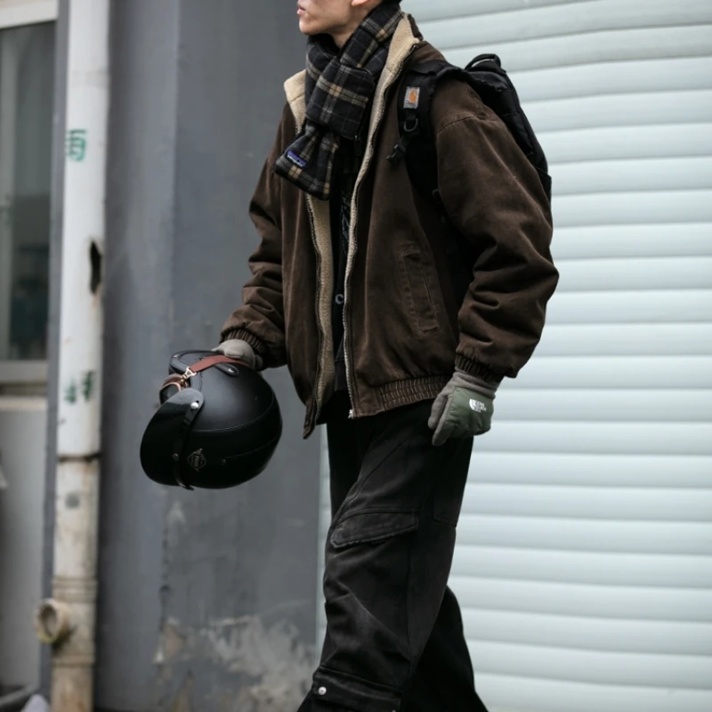 Japanese Vintage Polar Fleece Jacket Men Winter High Qualit