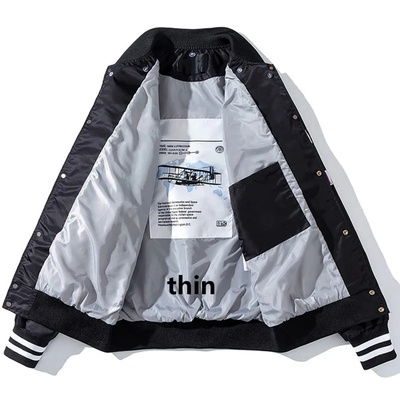 Winter Vintage Jacket Men Women Hip Hop Baseball Jacket Emb