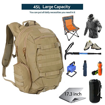 45L Waterproof Fishing Hunting Backpack Outdoor Rucksacks T