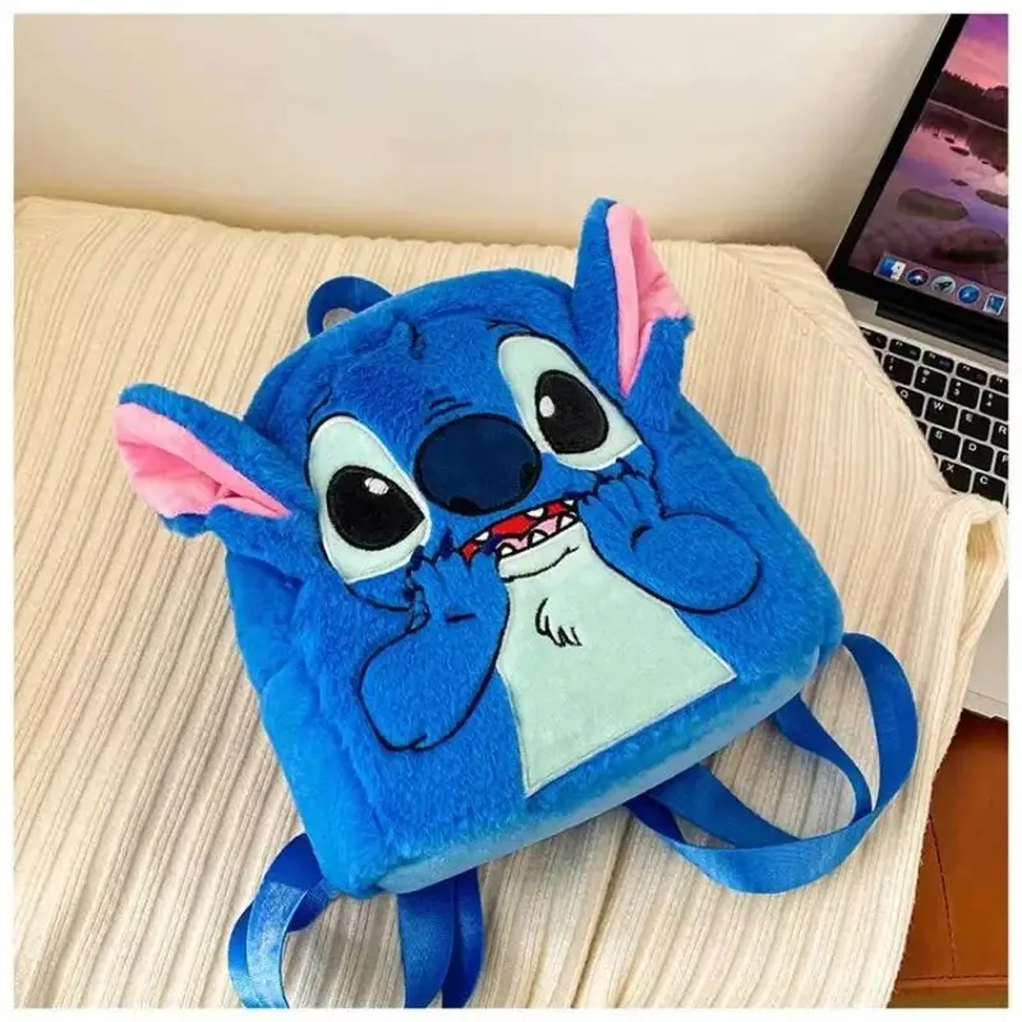 New Disney Plush Backpack Ins Japanese Blue Stitch Funny Ca