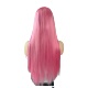 pink Afri hair wig straight long light women border Cross