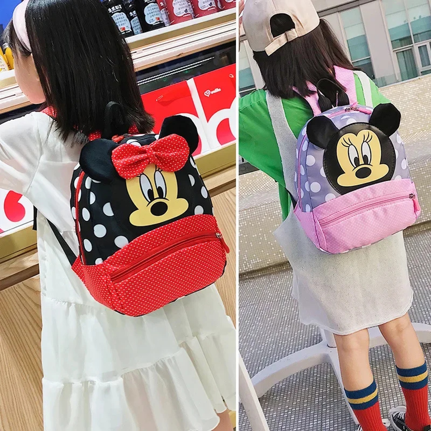 Disney Cartoon Backpack For Baby Boys Girls Minnie Mickey M