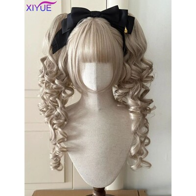 Synthetic Princess Cut Double ponytail Lolita Wig with Bangs