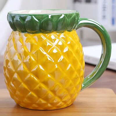 Creative Ceramic Strawberry Pumpkin Pineapple Coffee Cup Ki