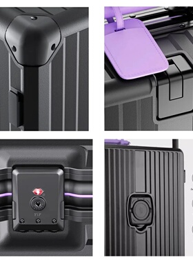 Aluminum Frame Wide Handlebar Rolling Luggage with Colorful