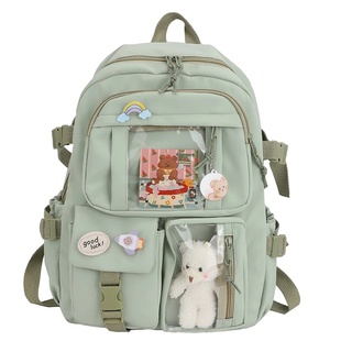 Waterproof Multi Pocket Cute School Backpacks Nylon Women