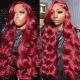 Front Hair 13x4 Body Wave Burgundy Inch 99j Human Lace