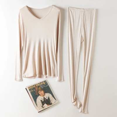 silk mens thermal underwear sets men long johns inner wear