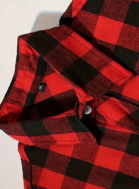 Mens Shirts Single Breaste Classic Plaid Smart Casual Flann