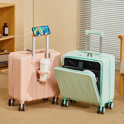 Luggage female small 18 inches suitcase swivel wheels male