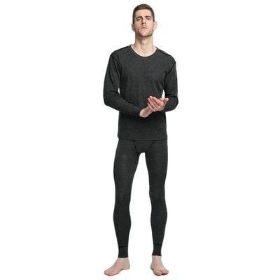 Men's 100% Merino Wool Thermal Underwear Set Midweight Meri