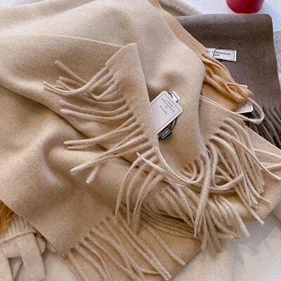 Luxury Winter Wool Scarf Women Cashmere Warm Pashmina Brand
