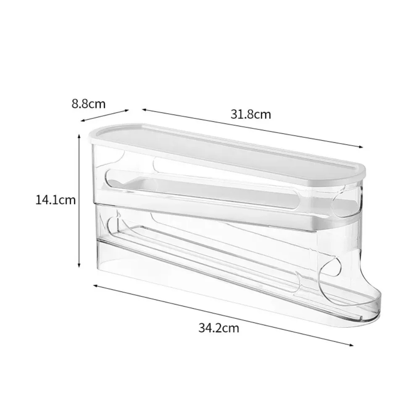 Bilayer Fridge Egg Storage Box Automatic Rolling Eggs Holde