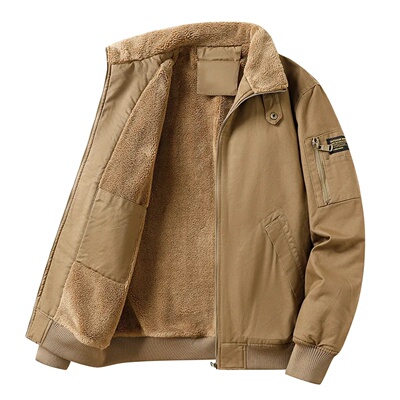 Winter Velvet Pilot Jacket Jacket Men's Velvet Thickened La