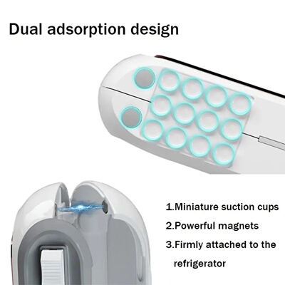 Magnetic Refillable Plastic Wrap Dispenser With Cutter, Tin