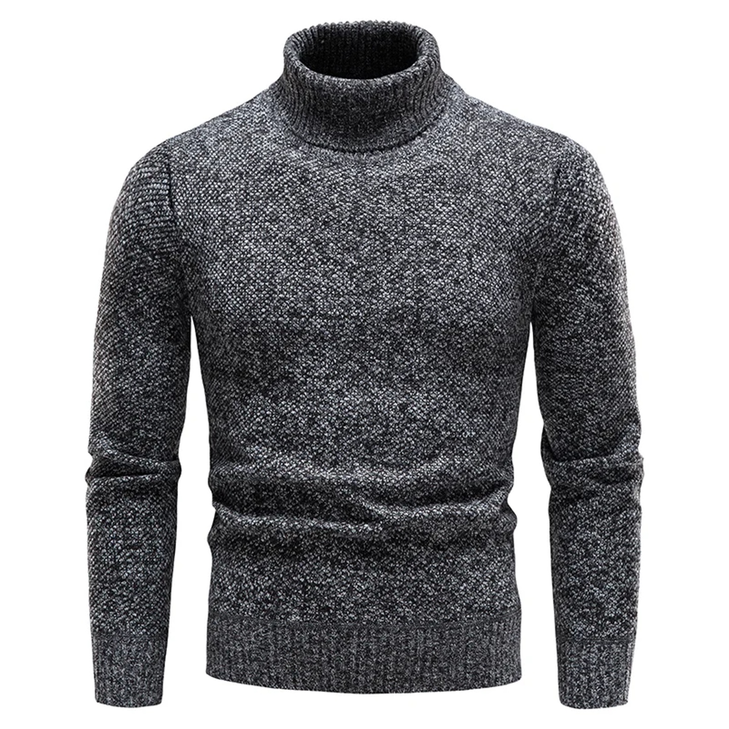 Autumn Winter Fleece Sweater Men Thicker Turtleneck Warm Pu
