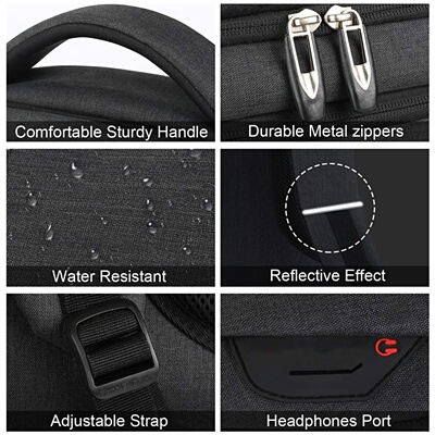 Man Backpack Men Travel Bag Outdoor Camera Lens Bag Black E