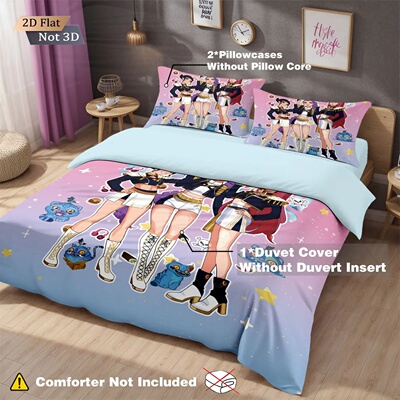 3pcs K-Pop Demon Hunters Print coreless Bedding Set Multi S